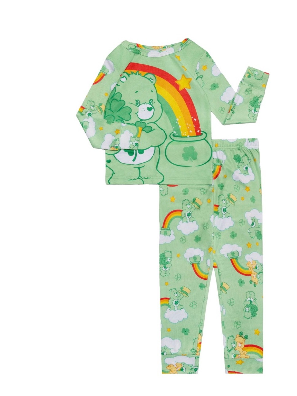 Care Bears Green Rainbow Shamrock Pajama Set